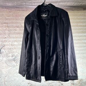 Vintage Maxima Wilson black leather jacket size large   A603